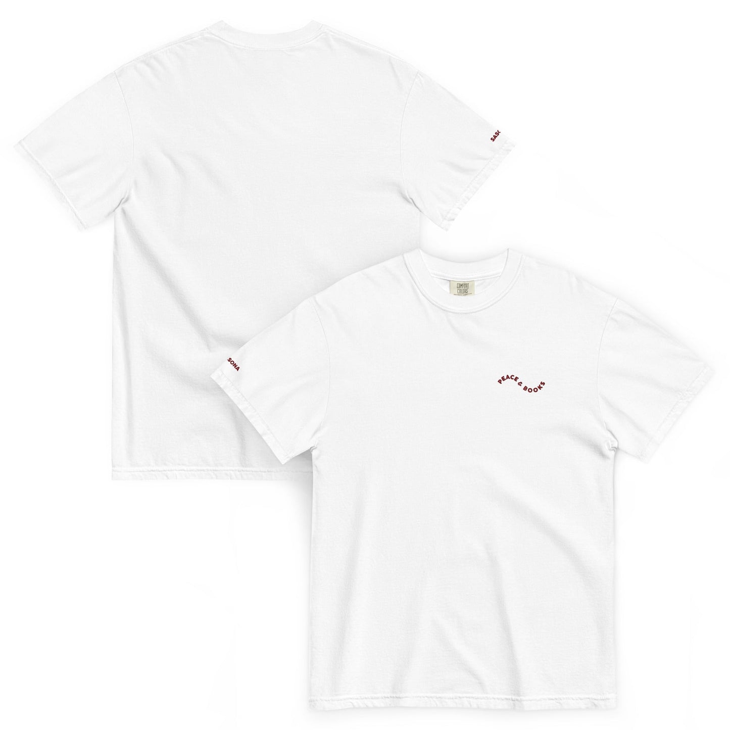 Peace & Books Shirt - SASONA - T - SHIRT